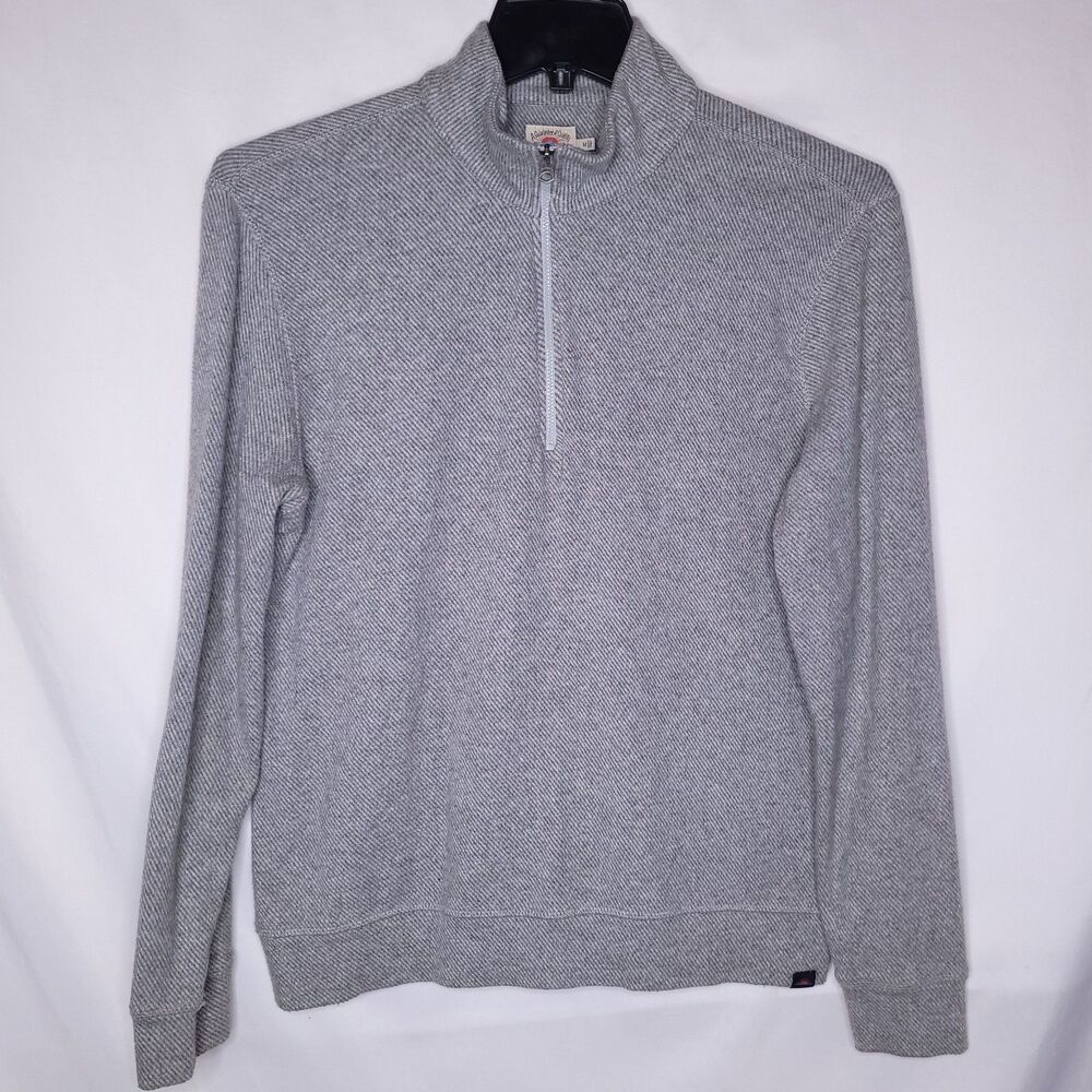 Faherty Sweater Mens Medium Gray 1/4 Zip